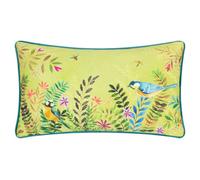 Evans Lichfield Daisy Hill Meadow Tales Printed Polyester Filled Cushion - Spring Green - 30x50cm