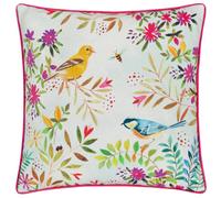 Evans Lichfield Daisy Hill Willow Birds Printed Polyester Filled Cushion