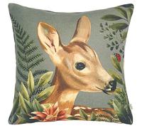 Evans Lichfield Feather Filled Forest Fawn Profile Cushion, Polyester, Grey