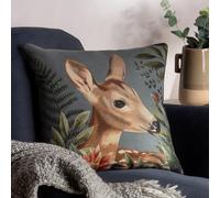 Evans Lichfield Forest Fawn Watercolour Feather Rich Filled Cushion