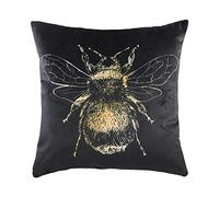 Evans Lichfield Gold Bee Cushion Cover, Black, 30 x 50 cm