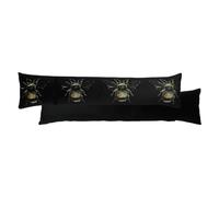 Evans Lichfield Gold Bee Draft Excluder Cover, Black