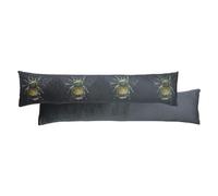 Evans Lichfield Gold Bee Draft Excluder Cover, Dark Grey