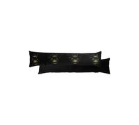 Evans Lichfield Gold Bee Printed Velvet Draught Excluder Cover in Black Evans Lichfield Black