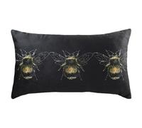 Evans Lichfield Gold Bee Cushion Cover, Black, 30 x 50 cm