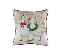 Evans Lichfield Goosie Velvet Chenille Hand-Painted Printed Cushion | Size: 43 cm x 43 cm Evans Lichfield Multicolor 43 cm x 43 cm
