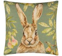Evans Lichfield Grove Hare Polyester Filled Outdoor Cushion, Olive, 43 x 43 cm