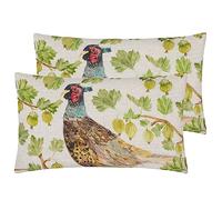 Evans Lichfield Grove Pheasant Feather Filled Cushion - Twin Pack