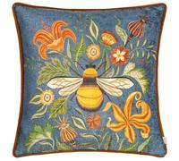 Evans Lichfield Hawthorn Bee Chenille Piped Cushion Cover, 43 x 43 cm