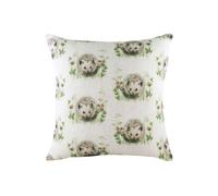 Hedgerow Hedgehog Hand-Painted Watercolour Repeat Printed Cushion Evans Lichfield Multi 43cm x 43cm