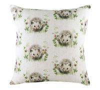 Evans Lichfield Hedgerow Hedgehog Repeat Polyester Filled Cushion, Multi, 43 x 43cm