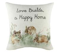 Evans Lichfield Hedgerow Mice Cushion Cover, Multi, 43 x 43 cm