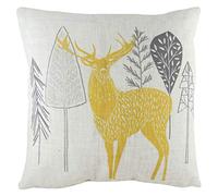 Hulder Stag Scandi Inspired Printed Cushion Evans Lichfield Natural 43cm x 43cm