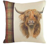 Evans Lichfield Hunter Highland Cow Printed Cushion Cover
