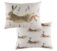 Evans Lichfield Hunter Leaping Hare Polyester Filled Cushion, Multi, 43 x 43cm