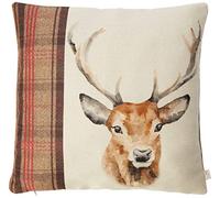 Evans Lichfield Hunter Stag Cushion Cover, Polyester, Multicolour, 43 x 43cm
