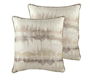 Evans Lichfield Inca Polyester Filled Cushions (Twin Pack), Polyester, Mocha