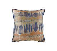 Evans Lichfield Inca Small Metallic Jacquard Piped Trimmed Cushion in Royal | Size: 43 cm x 43 cm Evans Lichfield Royal 43 cm x 43 cm