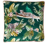 Evans Lichfield Jungle Leopard Cushion Cover, Green, 43 x 43cm