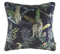 Evans Lichfield Jungle Leopard Cushion Cover, Petrol, 43 x 43cm