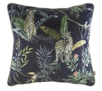 Evans Lichfield Jungle Leopard Velvet Polyester Filled Cushion