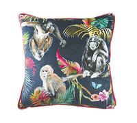 Evans Lichfield Jungle Monkey Cushion Cover, Blue, 43 x 43 cm
