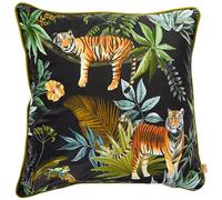 Evans Lichfield Jungle Tiger Cushion Cover, Black, 43 x 43cm
