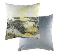 Evans Lichfield Landscape Feather Filled Cushion, Grey/Ochre, 43 x 43cm