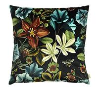 Evans Lichfield Midnight Garden Aquilegia Feather Filled Cushion, Teal, 43 x 43cm