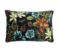 Evans Lichfield Midnight Garden Floral Rectangular Piped Cushion Cover