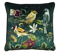 Midnight Garden Bird Cushion - Blue