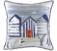 Evans Lichfield Nautical Beach Huts Beach Rectangular Feather Rich Cushion
