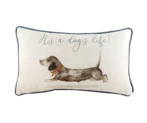 Evans Lichfield Oakwood Dog Cushion Cover, Polyester, Linen, Multicolour,30 x 50cm