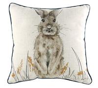 Evans Lichfield Oakwood Hare Polyester Filled Cushion, Multi, 43 x 43 cm