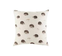 Oakwood Hedgehogs Repeat Printed Hand-Painted Watercolour Cushion Evans Lichfield Multi 43cm x 43cm