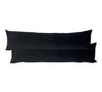 Evans Lichfield Opulence Draught Excluder (Twin Pack), Polyester, Jet, 92 x 23cm