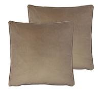 Evans Lichfield Opulence Twin Pack Polyester Filled Cushions, Biscuit, 55 x 55cm