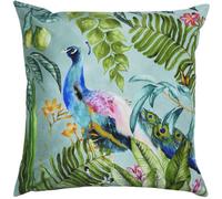 Evans Lichfield Peacock Outdoor Cushion Cover, Multi, 43 x 43 cm