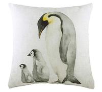 Evans Lichfield Penguin Family Polyester Filled Cushion, Multi, 43 x 33cm