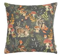 Evans Lichfield Polyester Filled Forest Hare Repeat Cushion, Polyester, Grey