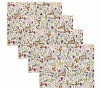 Evans Lichfield Reindeer Set of 4 Festive Placemats, Berry