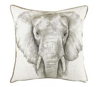Evans Lichfield Safari Elephant Cushion Cover, White, 43 x 43 cm
