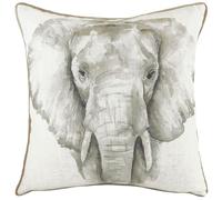 Evans Lichfield Safari Elephant Piped Feather Rich Filled Cushion