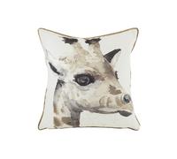 Evans Lichfield Safari Giraffe Hand-Painted Watercolour Printed Cushion in White | Size: 43 cm x 43 cm Evans Lichfield White 43 cm x 43 cm