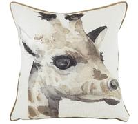 Evans Lichfield Safari Giraffe Piped Feather Rich Filled Cushion