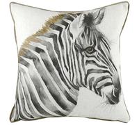Evans Lichfield Safari Zebra Piped Feather Rich Filled Cushion