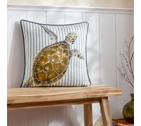 Evans Lichfield Salcombe Turtle Piped Feather Filled Cushion