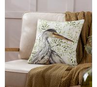 Evans Lichfield Shugborough Heron Traditional Feather Filled Cushion