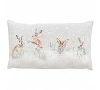 Evans Lichfield Snowy Hares Cushion Cover, 30 x 50cm