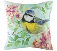 Evans Lichfield Spring Birds Blue Tit Watercolour Feather Rich Filled Cushion